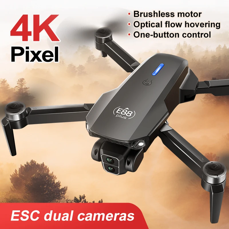 새로운 E88 Plus 쿼드콥터 드론: 90 °   전 - Drone Cinematic 리뷰 및 가격